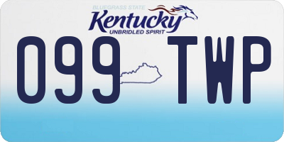 KY license plate 099TWP