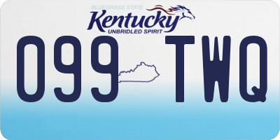KY license plate 099TWQ