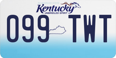 KY license plate 099TWT