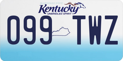 KY license plate 099TWZ