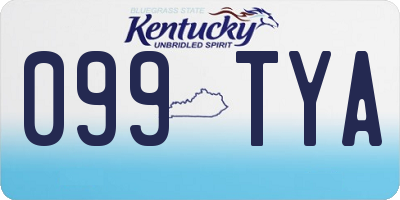 KY license plate 099TYA