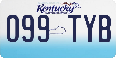 KY license plate 099TYB