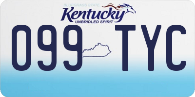 KY license plate 099TYC