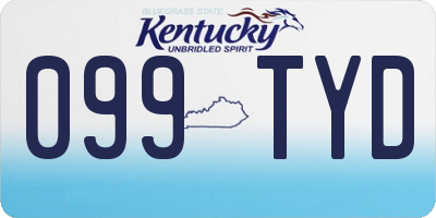 KY license plate 099TYD