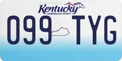 KY license plate 099TYG