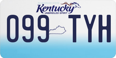 KY license plate 099TYH