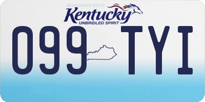 KY license plate 099TYI