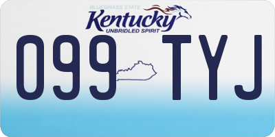 KY license plate 099TYJ