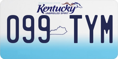 KY license plate 099TYM