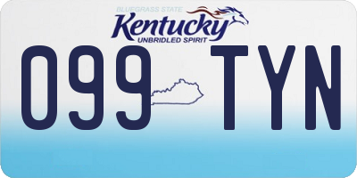 KY license plate 099TYN
