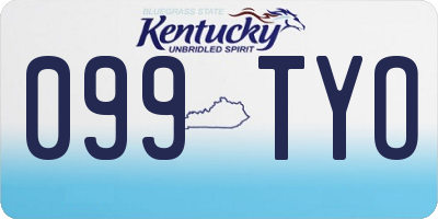 KY license plate 099TYO