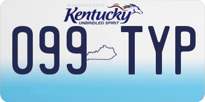 KY license plate 099TYP