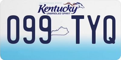 KY license plate 099TYQ