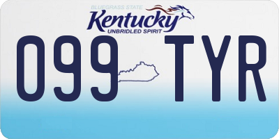 KY license plate 099TYR