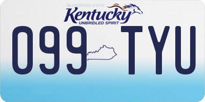 KY license plate 099TYU