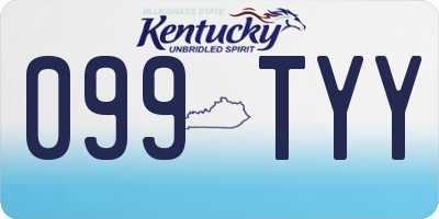 KY license plate 099TYY