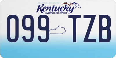 KY license plate 099TZB