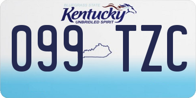 KY license plate 099TZC