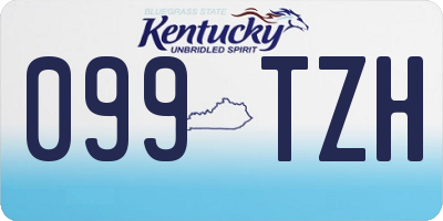 KY license plate 099TZH