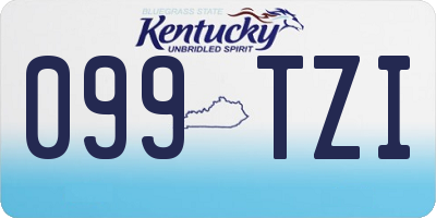 KY license plate 099TZI