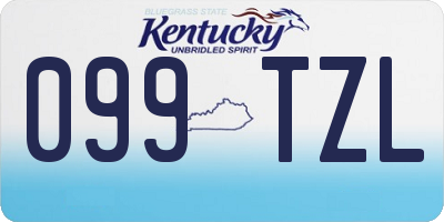 KY license plate 099TZL