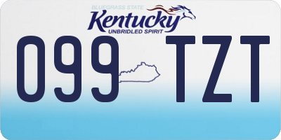 KY license plate 099TZT