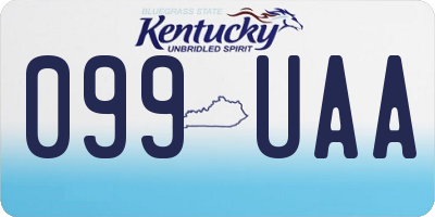 KY license plate 099UAA