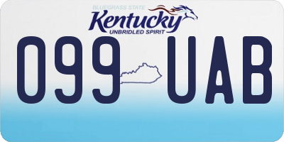 KY license plate 099UAB