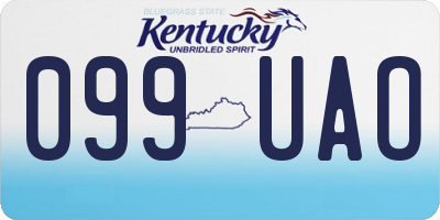 KY license plate 099UAO