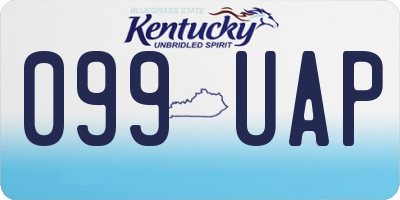 KY license plate 099UAP