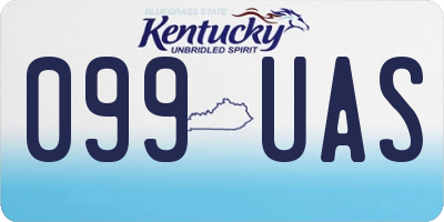 KY license plate 099UAS
