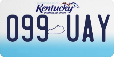 KY license plate 099UAY