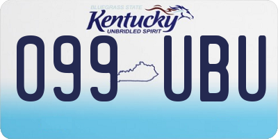 KY license plate 099UBU