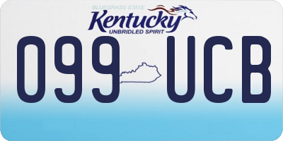 KY license plate 099UCB