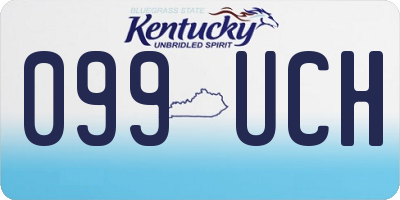 KY license plate 099UCH