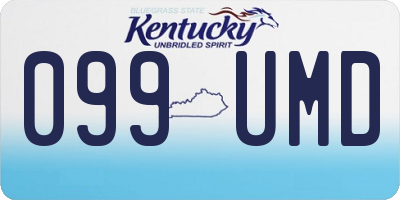 KY license plate 099UMD