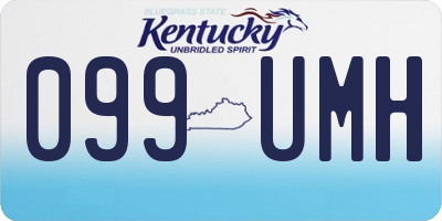 KY license plate 099UMH