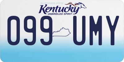 KY license plate 099UMY