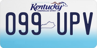 KY license plate 099UPV
