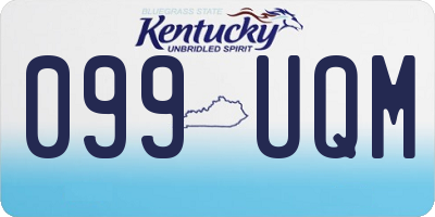 KY license plate 099UQM