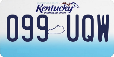 KY license plate 099UQW