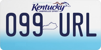 KY license plate 099URL