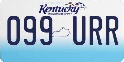 KY license plate 099URR