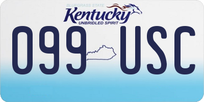 KY license plate 099USC