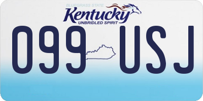 KY license plate 099USJ