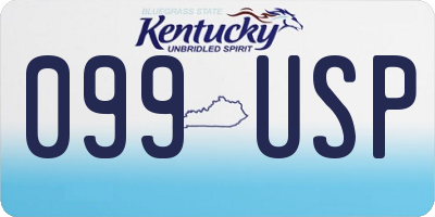 KY license plate 099USP