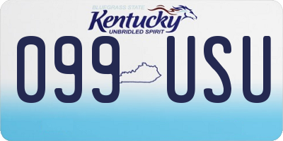 KY license plate 099USU