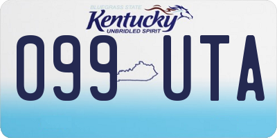 KY license plate 099UTA