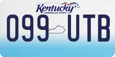 KY license plate 099UTB