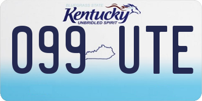 KY license plate 099UTE